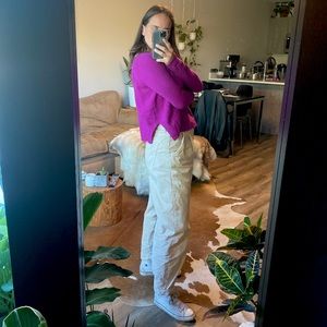 Autumn Cashmere Purple 100% Cashmere Sweater